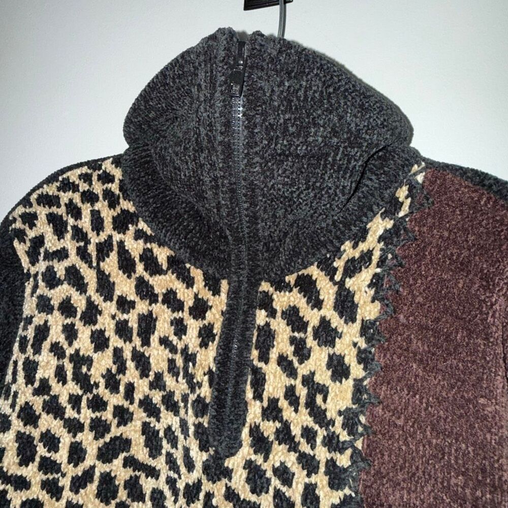 Vintage Studio Works Chenille Patchwork Sweater L… - image 5